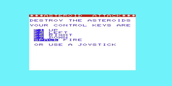 Game cover: Asteroid Attack