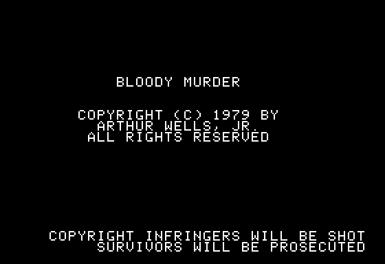 Game cover: Bloody Murder