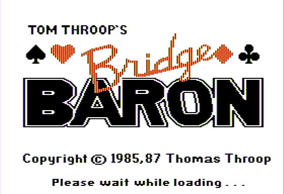 Game cover: Tom Throop's Bridge Baron II