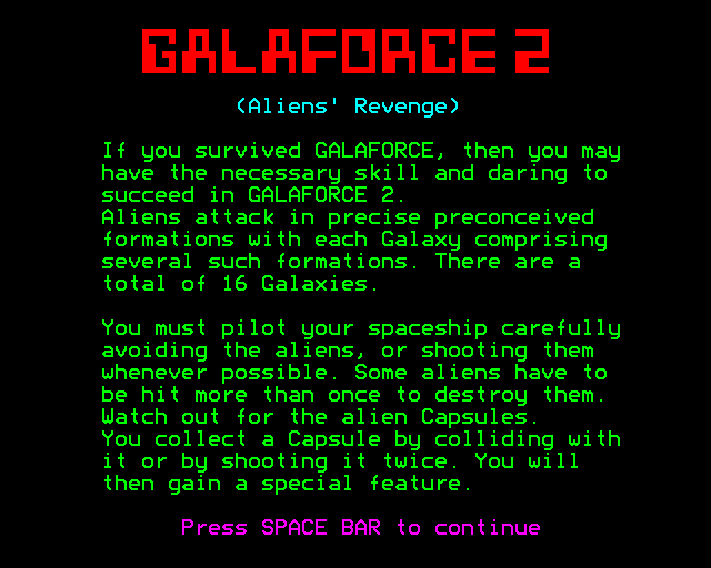 Game cover: Galaforce 2