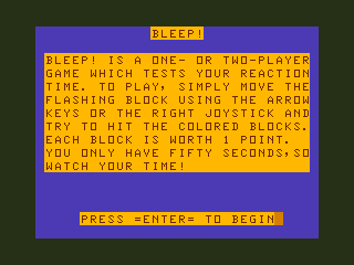 Game cover: Bleep