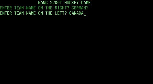 Game cover: Wang 2200T Hockey Game
