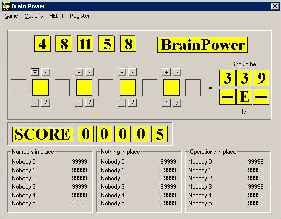 Game cover: BrainPower