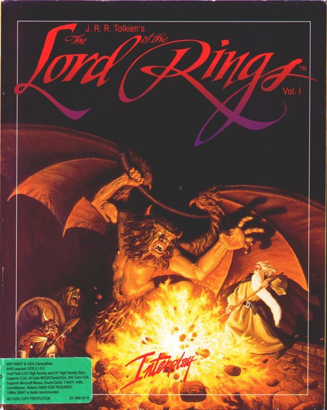 Game cover: J.R.R. Tolkien's The Lord of the Rings, Vol. I