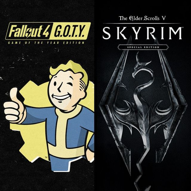 Game cover: Fallout 4: Game of the Year Edition / The Elder Scrolls V: Skyrim - Special Edition