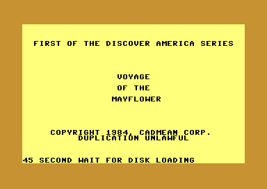 Game cover: Voyage of the Mayflower
