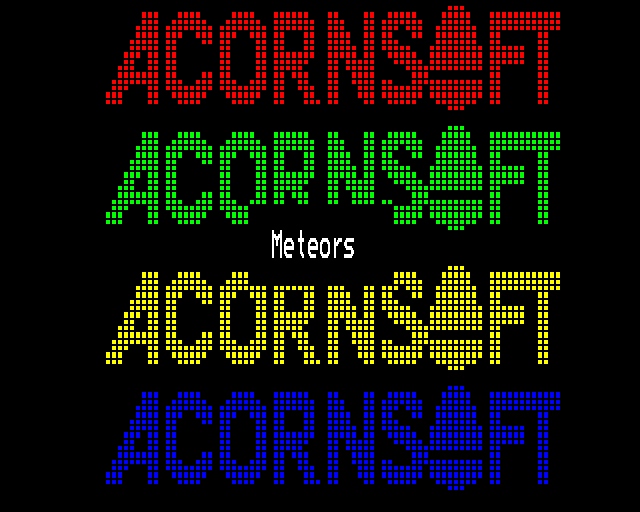 Game cover: Meteors
