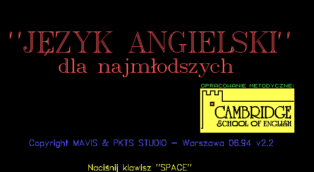 Game cover: Język angielski dla najmłodszych