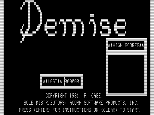 Game cover: Demise