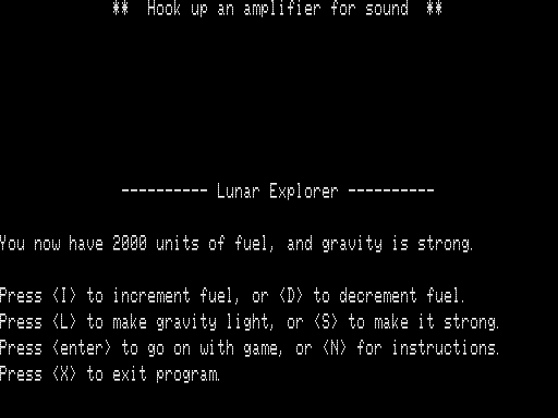Game cover: Lunar Explorer