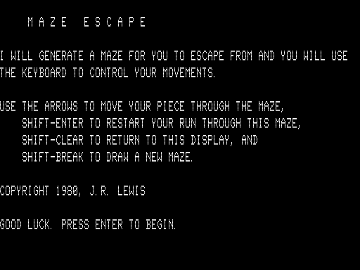 Game cover: Maze Escape