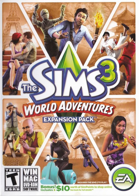 Game cover: The Sims 3: World Adventures