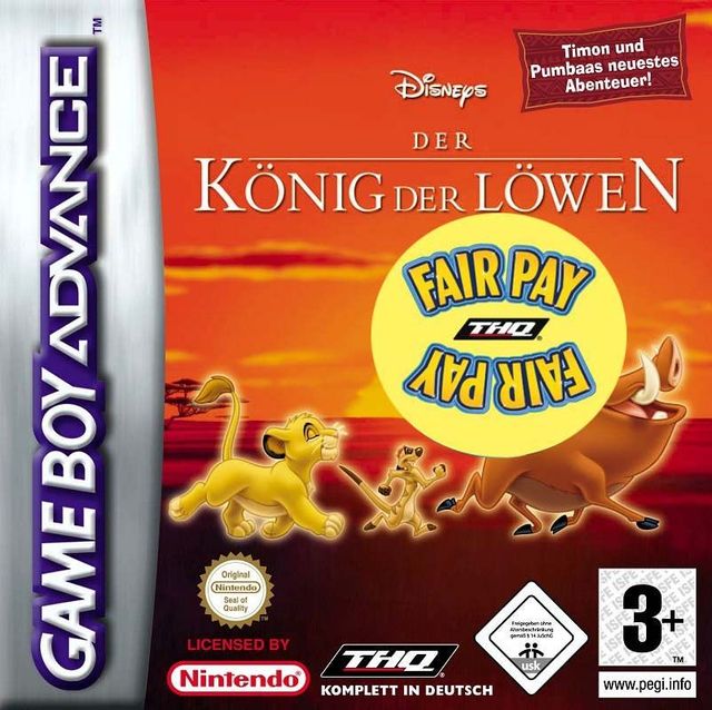Game cover: Disney's The Lion King 1 ½