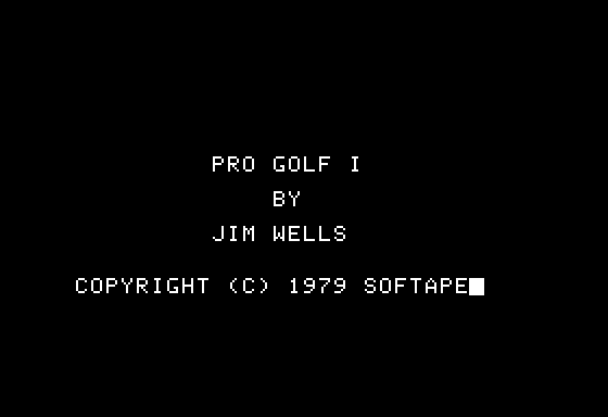 Game cover: Pro Golf 1