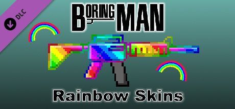 Game cover: Boring Man: Online Tactical Stickman Combat - Rainbow Weapon Skins