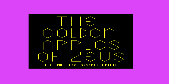 Game cover: The Golden Apples of Zeus