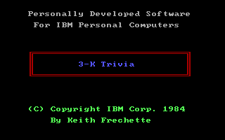 Game cover: 3-K Trivia