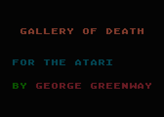 Game cover: Gallery of Death