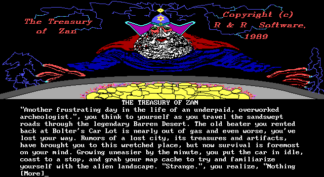 Game cover: The Treasury of Zan