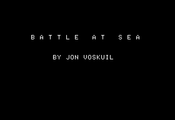 Game cover: Battle at Sea