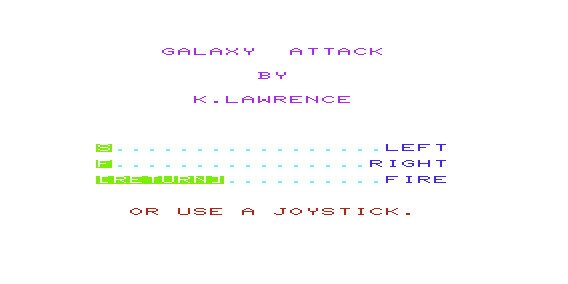 Game cover: Galaxy Attack