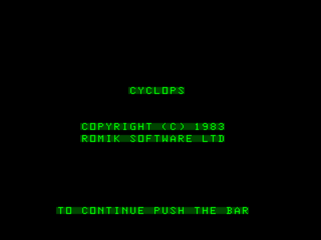Game cover: Cyclops