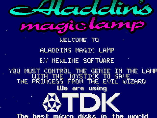 Game cover: Aladdin's Magic Lamp