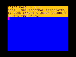 Game cover: Space Race