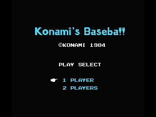 Game cover: Konami's Baseball