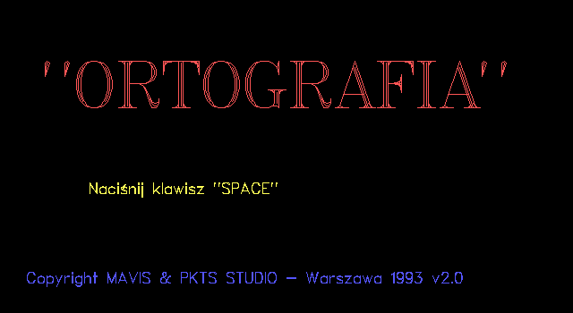 Game cover: Ortografia