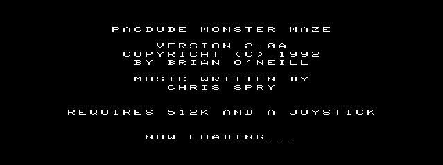 Game cover: Pacdude Monster Maze