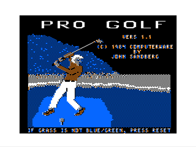 Game cover: Pro Golf