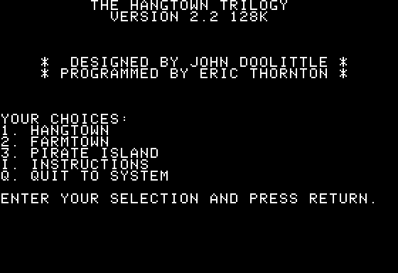 Game cover: The Hangtown Trilogy