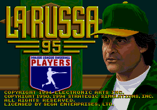 Game cover: La Russa Baseball 95