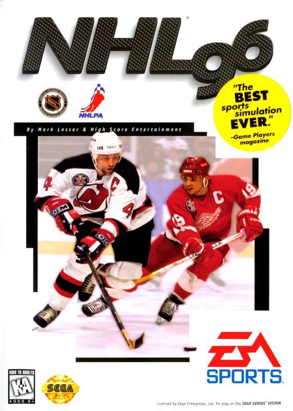 Game cover: NHL 96