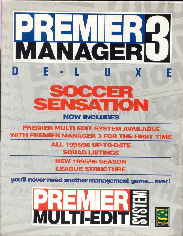 Game cover: Premier Manager 3 De-Luxe