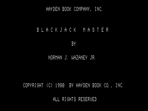 Game cover: Blackjack Master