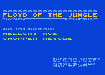 Game cover: Floyd of the Jungle