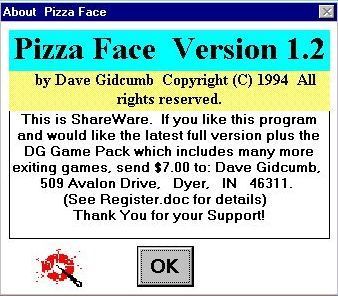 Game cover: Pizza Face
