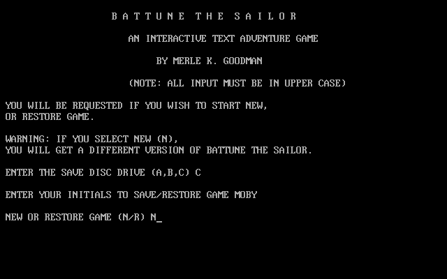Game cover: Battune the Sailor