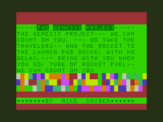 Game cover: The Genesis Project