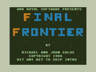 Game cover: Final Frontier