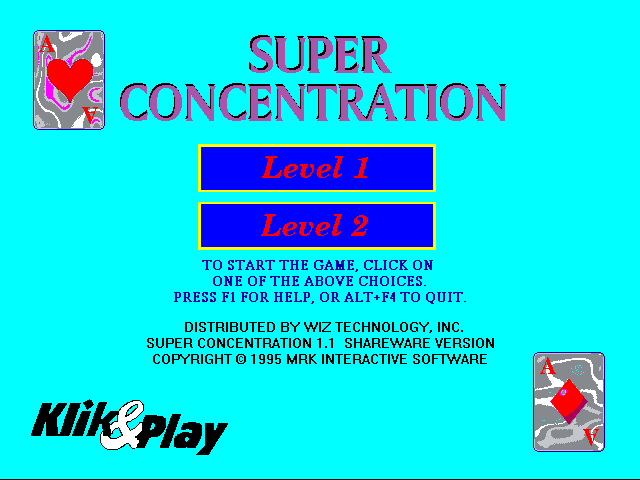 Game cover: Super Concentration