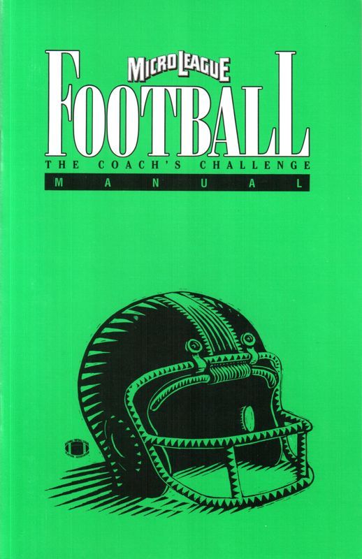 Game cover: MicroLeague Football: The Coach's Challenge