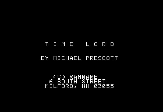 Game cover: Time Lord