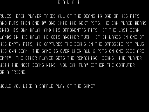 Game cover: Kalah