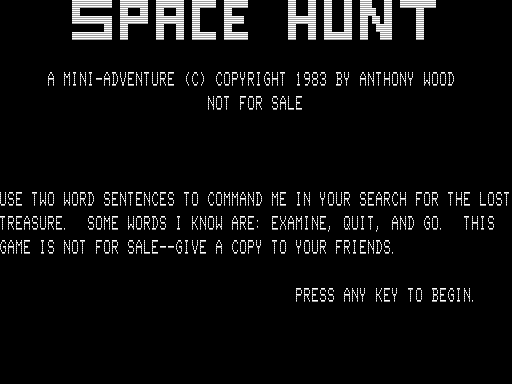 Game cover: Space Hunt