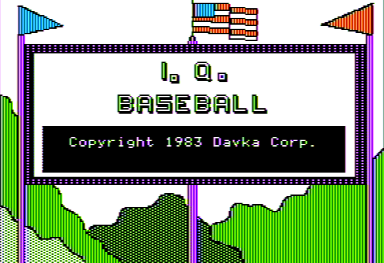Game cover: I. Q. Baseball