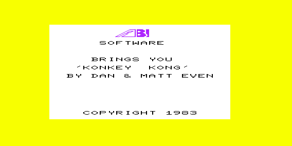 Game cover: Konkey Kong