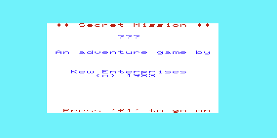 Game cover: Secret Mission